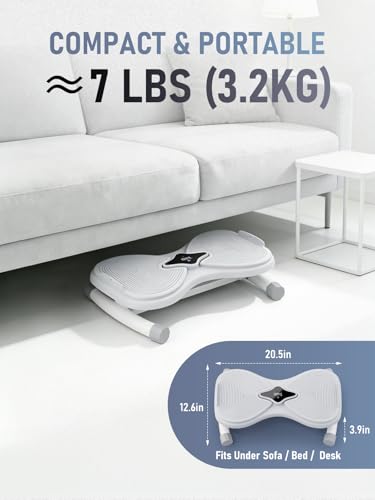 Waist Twister Machine with Rechargeable Battery, LED Counter, Ab Twister Board for Belly Fat Loss and Core Workout, 300 lbs Capacity, Silent Spin, Anti Slip, Home Gym Equipment for Women/Men