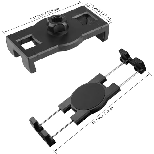 iPad Holder,Tablet Mount Stand Exercise Bike Handlebar Mount for Spin Bike,Treadmill/Elliptical/Peloton/Stroller/Gym Trainer/Boat Helm, Compatible with 4.7~12.9" iPad/Nexus/LG G/e-Reader/iPhone