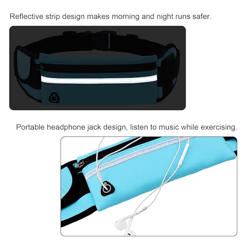 Running Belt with Water Bottle, Waterproof Bounce-Free Hydration Waist Pack for Men & Women, Slim Running Phone Belt for Phone, Keys & Essentials, Jogging Cycling Workout Gear - color: Black
