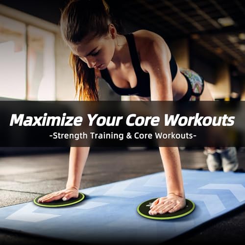 ZILLEEN Exercise Sliders for Working Out Pilates Fitness Discs 2pcs - color: Yellow