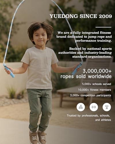 YUEDONG Ultra-Soft Beaded Jump Rope with Tangle-Free TPU Beads for Kids - color: PINK