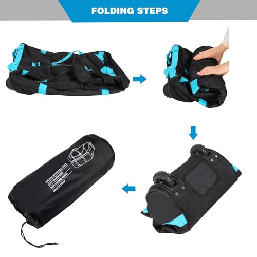REDCAMP 85L/120L/140L Foldable Duffle Bag with Wheels, Large Travel Duffel Bag - color: 85l Black (Small)