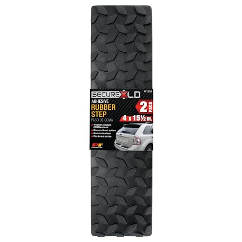 Performance Tool W1893 4 x 15.5 in. Adhesive Rubber Step Mats, 2 Pack