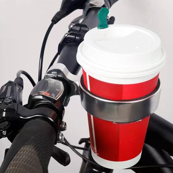 Aluminium Alloy Bike Cup Holder Coffee Holder for Bike Handlebar (A Silver) - color: A Cup Holder-Silver