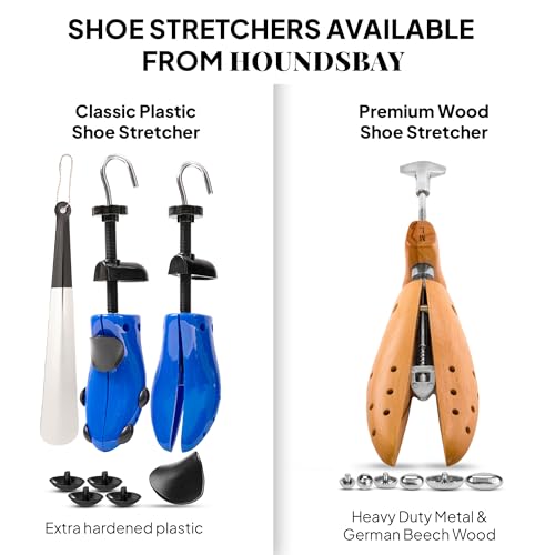 HOUNDSBAY Shoe Stretcher Women & Men, Adjustable 2-Way Shoe Expander - color: Classic S for Men (Size 6.5–9.5) Blue