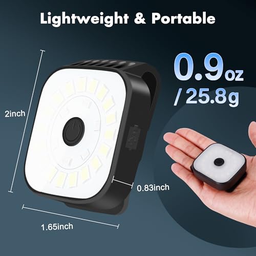 redaica 2 Pack Running Lights for Runners, Rechargeable, Clip On, 4 Modes - color: Black