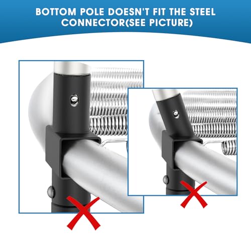 Universal Trampoline Net and Poles Replacement, 15 ft, 6 Straight Poles