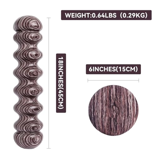 High-Density Foam Roller for Deep Muscle Massage of Legs & Back, Releases Muscle Pain, Pilates Fitness Yoga Pillar (Purple Wave) - color: Purple