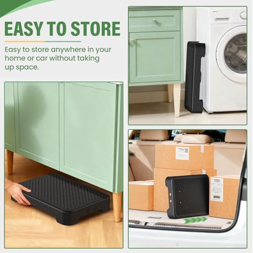 SOYO Mobility One Step Stool Platform for Adults & Elderly, Black-Black - color: Black-black
