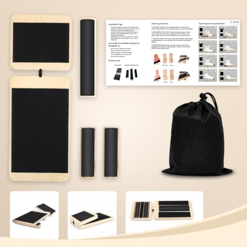 Ankle Balance Board and Foot Strengthener for Physical Therapy, Adjustable Single Leg Balance Board for Ankle Strengthening, Sprain Recovery, Plantar Fasciitis Relief, Balance Training & Leg Stability