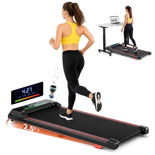 JUKER Walking Pad Treadmill Under Desk with Incline, RGB & Bluetooth