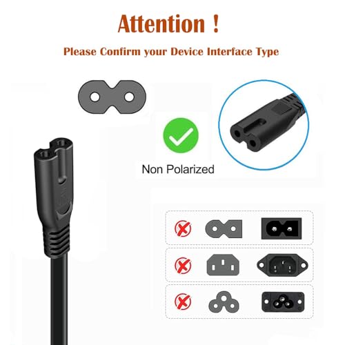 Power Cord for GEONEO S205 S200 Under Desk Elliptical Machine Leg Exerciser