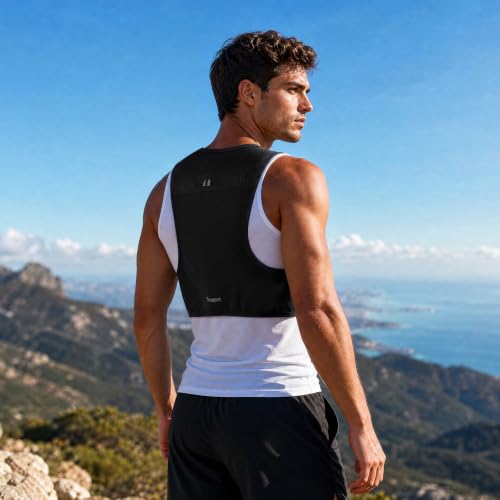 Running Vest for Women & Men with 500ML Soft Flask | Hydration Vest - color: Black, size: M/L (1 Soft Flask)
