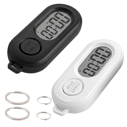 2 Pack Mini Digital Keychain Timer, Countdown and Stopwatch