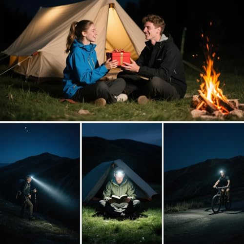 Staaricc 2Pack Super Bright LED Rechargeable Headlamp, Head lamp for Adults - size: 2Pack