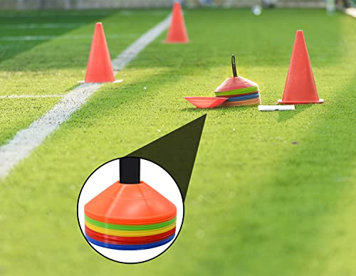 25/50/100pcs Disc Cones, Agility Soccer Cones with Carry Bag and Holder - color: 200pcs
