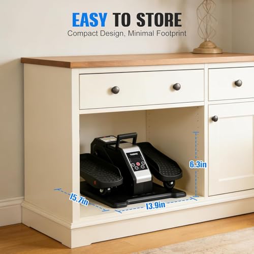 TABEKE Under Desk Elliptical Machine, Electric Ellipse Leg Exerciser