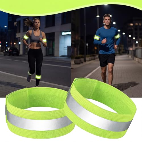 10pcs Reflective Running Armbands,High Visibility Reflective Armband