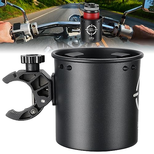KEMIMOTO Motorcycle Cup Holder with Metal Clamp, Bike Water Bottle Holder
