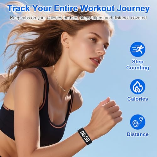 Waterproof Vibrating Alarm Clock Watch for Students&Athletes(Black)