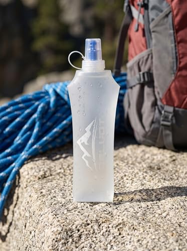 Zelvot Running Vest Collapsible Water Bottle, TPU 500ml Soft Flask (White) - color: White, size: 500 ml