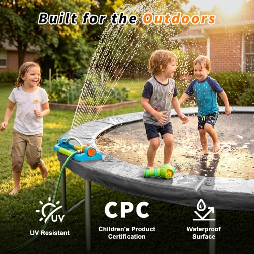 Exacme Double-Sided Round Trampoline Spring Cover, Replacement Safety Pad - color: Grey, size: 16FT