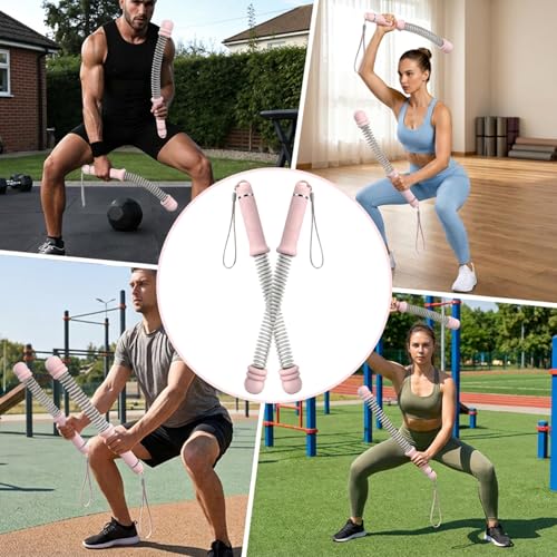 2 Pcs Adjustable Ropeless Battle Ropes for Home Gym