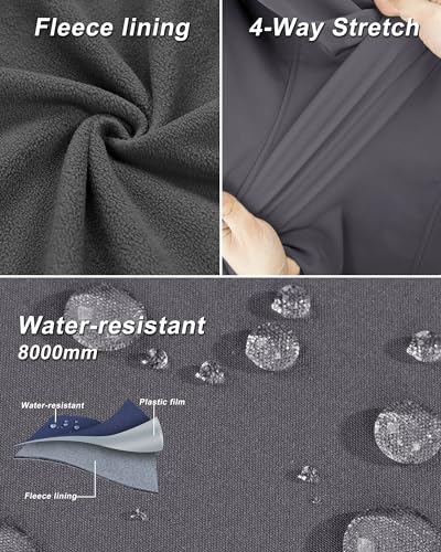 33,000ft Women's Hooded Lightweight Softshell Vest Fleece Lined for Running - color: Light Grey, size: XX-Large