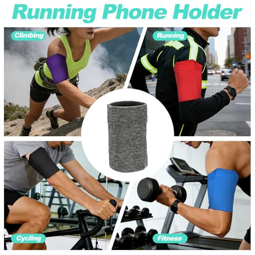 Cell Phone Armband Sleeve, Universal Sports Arm Band Sleeves Stretches to Fit All Phones Holder Linen Grey - Fitting for (Fitness ExerciseWorkout/Hiking/Jogging/Gym) - color: Linen Grey