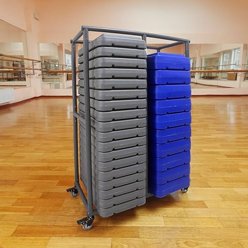 The Step Rolling Cart for Stackable Steps with Locking Caster Wheels