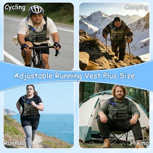 King Mills Plus Size Hydration Trail Running Vest with Water Pouch