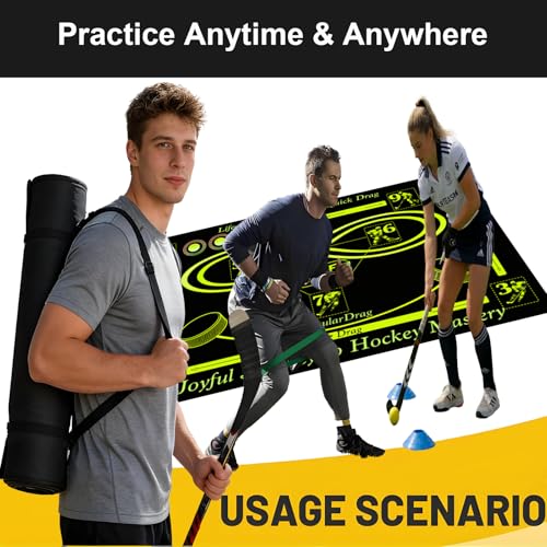 Hockey Training Equipment, Non-Slip Dribbling Training Mat, Field Trainer - size: 59"*59"