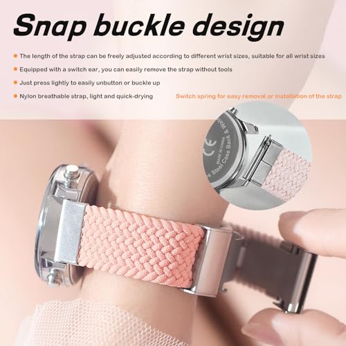 Hearkent Pedometer Watch,Step,Mileage&Calorie Tracker,Large Numbers - color: Pink