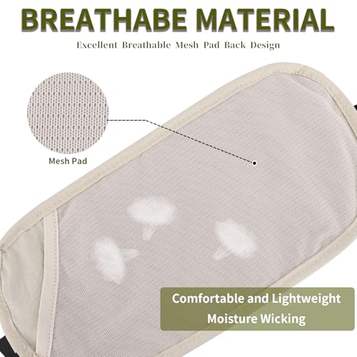 Slim Running Belt for Women Men Runners Fanny Packs With Phone Holder Hidden Pockets Exercise Waist Bag for Marathon Workout - color: Beige/T2085