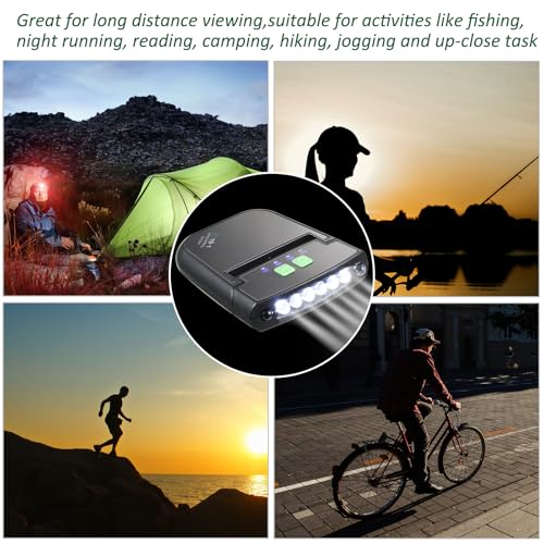 Mudder LED Hat Clip Light, Cap Lights - color: Black, Green