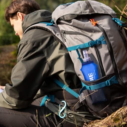 Azarxis TPU Soft Flask Collapsible Water Bottles BPA-Free 250ml 350ml 500ml for Hydration Vest Pack Running Hiking Cycling Climbing - color: 250ml / 8.45oz