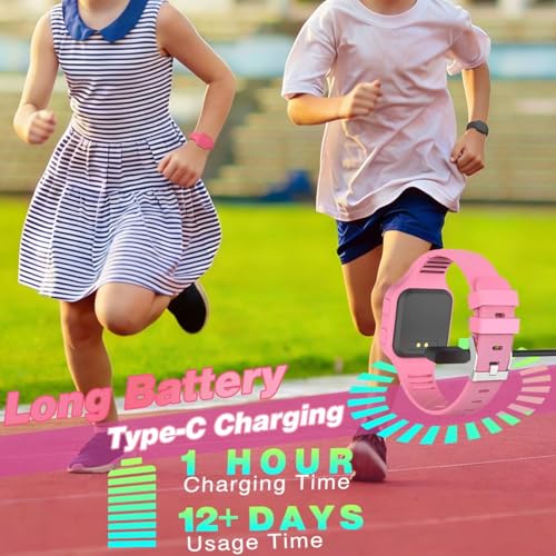 Kids Led Activity Tracker Tracker Watch for Ages 5-15, No App Required, Digital Sport Wristwatch, Waterproof, Pedometer, Alarm Clock, Silicone Strap, for Teens Children Students Boys Girls - color: Pink1