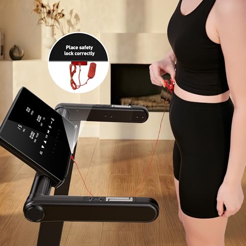 JAGJOG Foldable Auto Incline Treadmill, 15%/18% Incline Option, 300-400 lb - size: 15% incline+300 lb