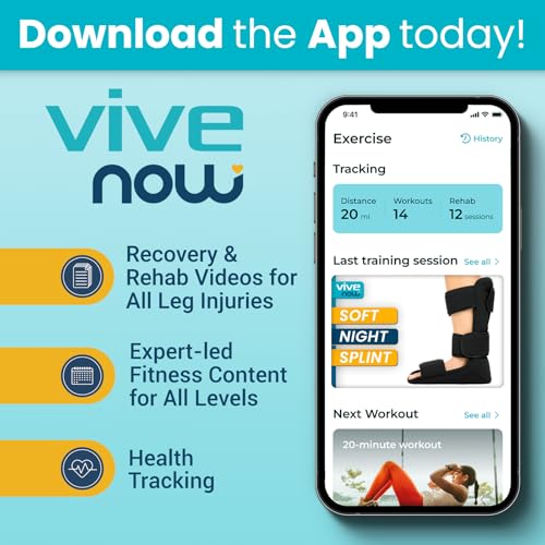 Vive Plantar Fasciitis Night Splint Plus Trigger Point Stretch Wedges - color: Black, size: Large
