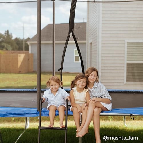 Teamson by Crowntec 15x9FT Large Rectangular Trampoline, Black