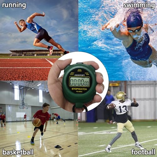 2 Pack Stopwatch Sport Timer, Simple Stop-Watch - color: Green