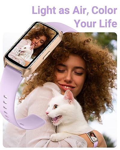 Amzhero Health Fitness Tracker with 24/7 Heart Rate, Blood Oxygen, Blood Pressure, Sleep Tracker, 5ATM Waterproof Activity Trackers with Step Tracker, Pedometer (S & L Bands Included) - color: Purple