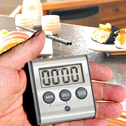 Elegant Digital Kitchen Timer Stainless Steel - Loud Alarm - Model eT-23 - size: eT-23