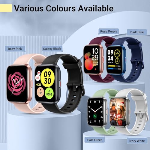 Quican Smart Watches for Women/Men, Smart Watch for Android Phones & iPhone, Fitness Watches for Women with Alexa, Call & Notification Alerts, Tracks Heart Rate/Sleep Smartwatches (Green, 1.8 inches) - color: Green