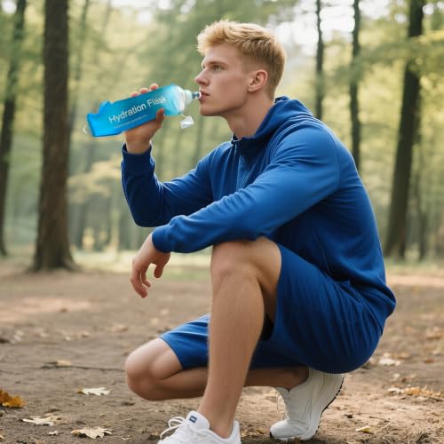 250ml Soft Flask Soft Water Bottle for Running, Hiking, Cycling and Climbing - 2Pcs Blue - color: 250ml, 2 blue