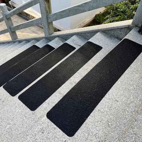 10 Pack Outdoor Stair Treads Non-Slip Pre-Cut 6" x 30" - size: 6”x30” 10PCS