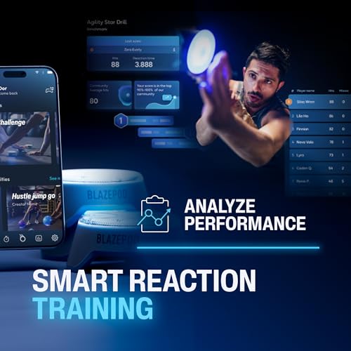 BlazePod Soccer Reaction Training Kit – 4 Smart Light Pods for Speed, Ball Control & Game IQ – Football Reflex Training for Players & Coaches – App Access Included - color: 4 Pods