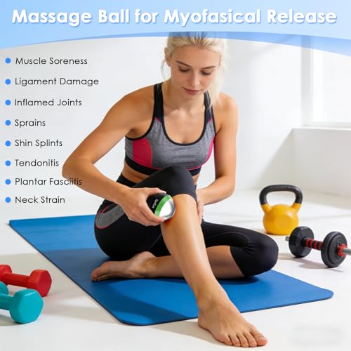 Massage Ice Roller Ball Cold & Heat Therapy Pain Relief Myofascial Release - color: Set of Green