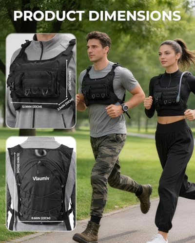 Hydration Backpack with 2L Water Bladder, Running Vest for Women Men - color: Black