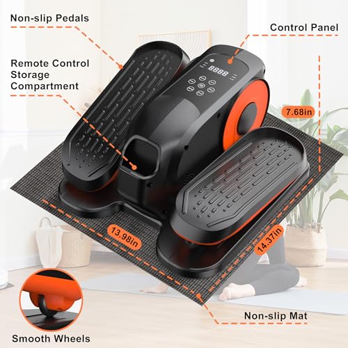 Low Impact Mini Under Desk Elliptical Quiet Electric Leg Exerciser